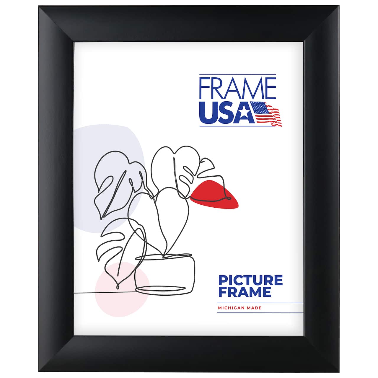 Frame USA Simply Poly Black Single Image Picture Frame
